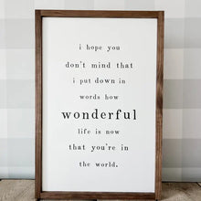 Load image into Gallery viewer, &quot;I Hope You Don’t Mind...&quot; Wood Sign
