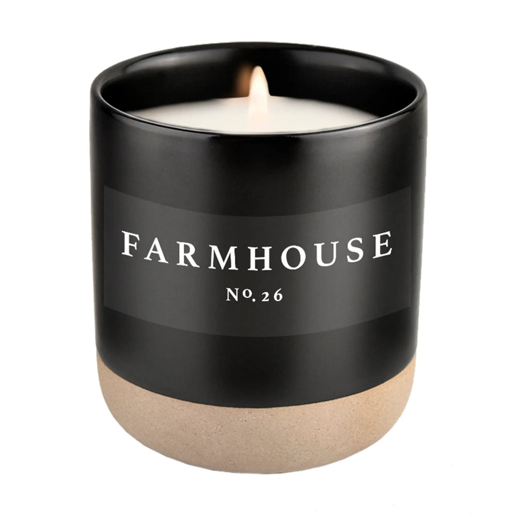 Black Stoneware Candle Collection